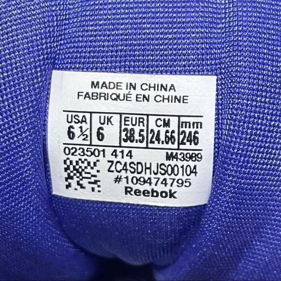 REEBOK QUESTION Allen Iverson SILVER / PURPLE / WHITE Girls SIZE 6.5 Women’s 8 - Picture 7 of 7